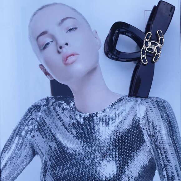 Black Gold Hair Clip Claw Pin Women Fashion Formal Casual Accessory Gift - Picture 2 of 3